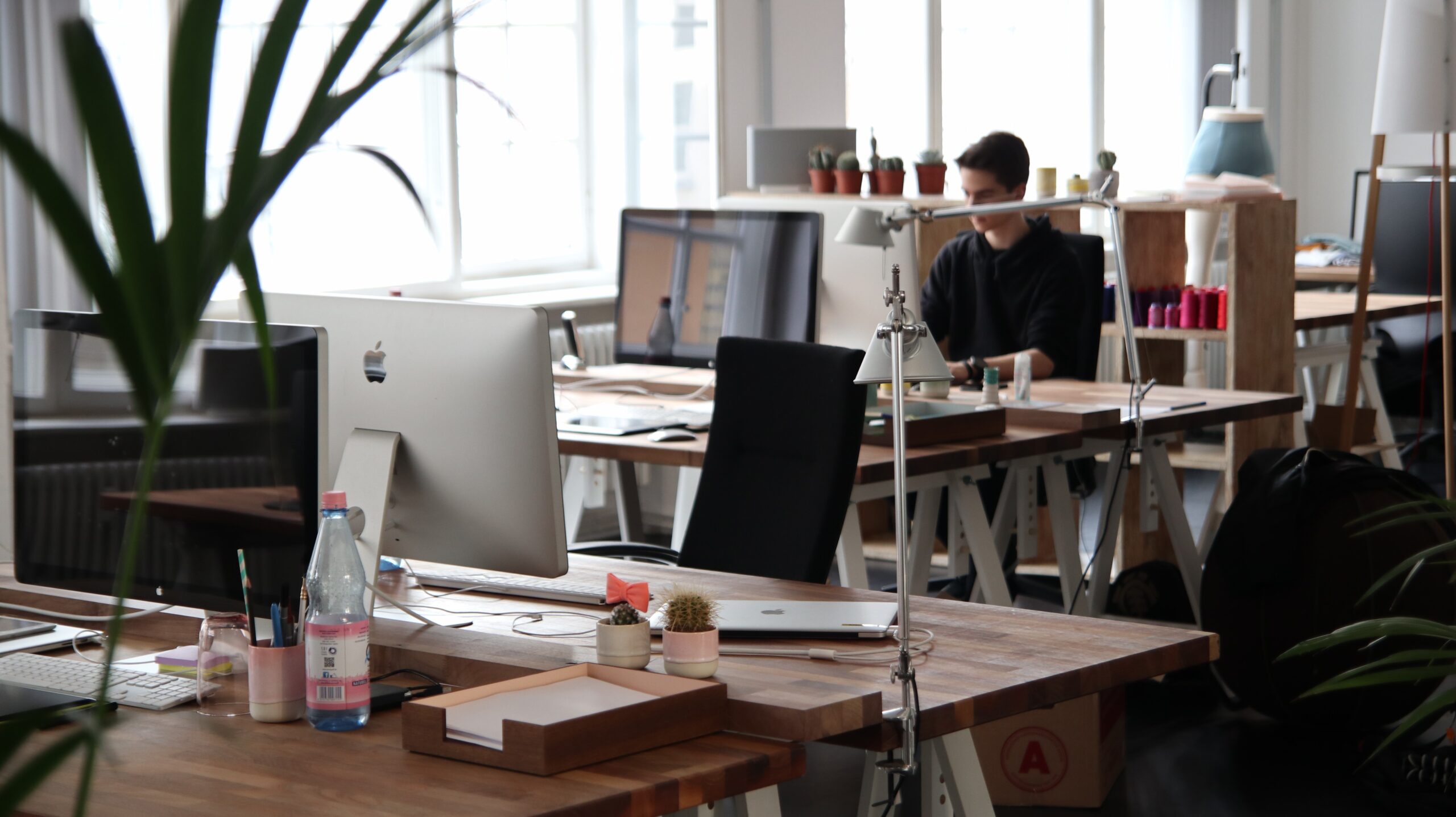 Comfortable and sleek table in a modern office setting