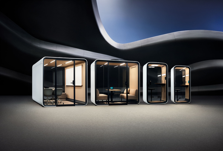 .Framery Smart Pod Family - Collection of soundproof pods designed for focused work in open office spaces.