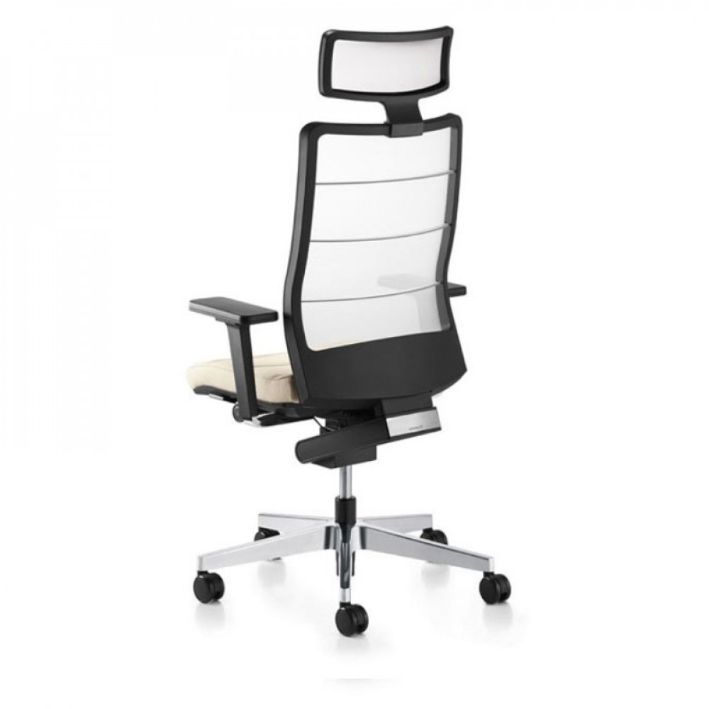 Interstuhl High Swivel Office Chair with Headrest and Armrests - (German Made) - Black - 3C72