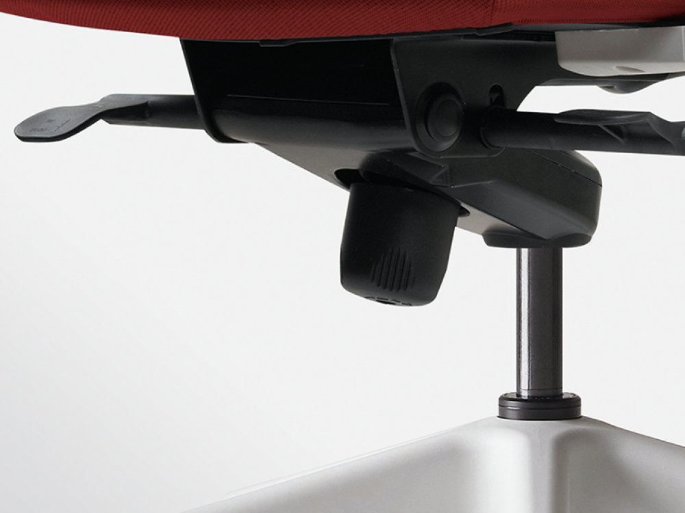 Bashtoul swivel office chair with armrests - black and red - S10G120M