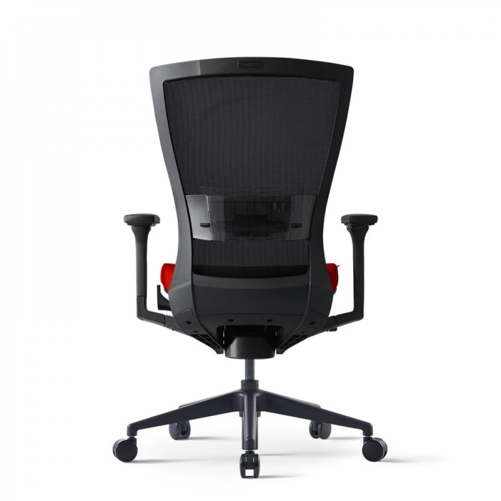 Bashtoul swivel office chair with armrests - black and red - S10G120M